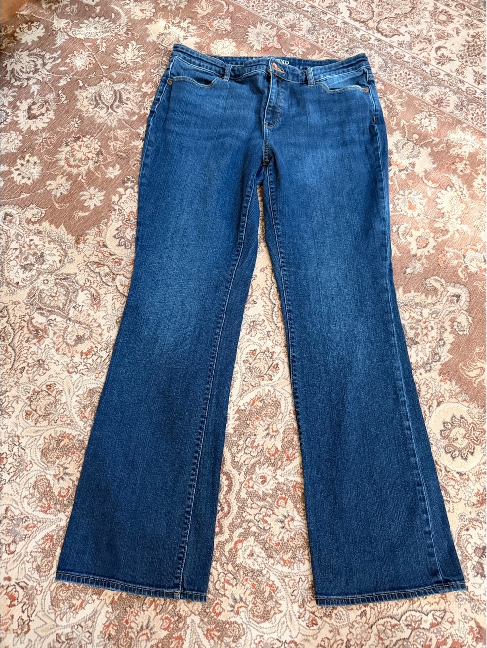 Lands end mid rise bootcut jeans